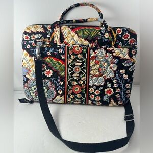 Vera Bradley Versailles Laptop Hard Case With Shoulder Strap 17 x 12 inches